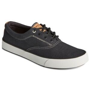 Sperry STS25664 Mens Size 10 Black Canvas Low Top Sneakers Shoes